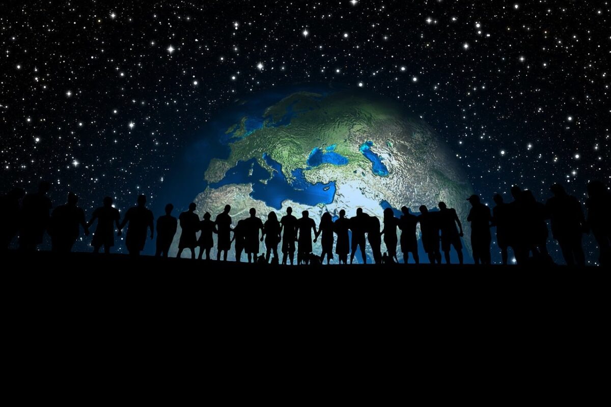 people, human chain, earth, globe, europe, asia, group, galaxy, space, heaven, stars, night, solidarity, together, community, cohesion, demonstration, integration, mankind, globalization, population, company, worldwide, assembly, population, population, population, population, population