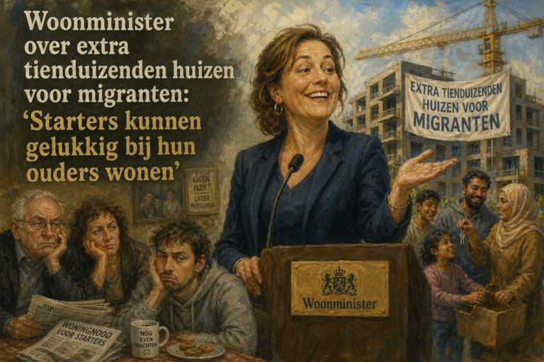 Woonminister over extra tienduizenden huizen voor migranten: 'Starters kunnen gelukkig bij hun ouders wonen'