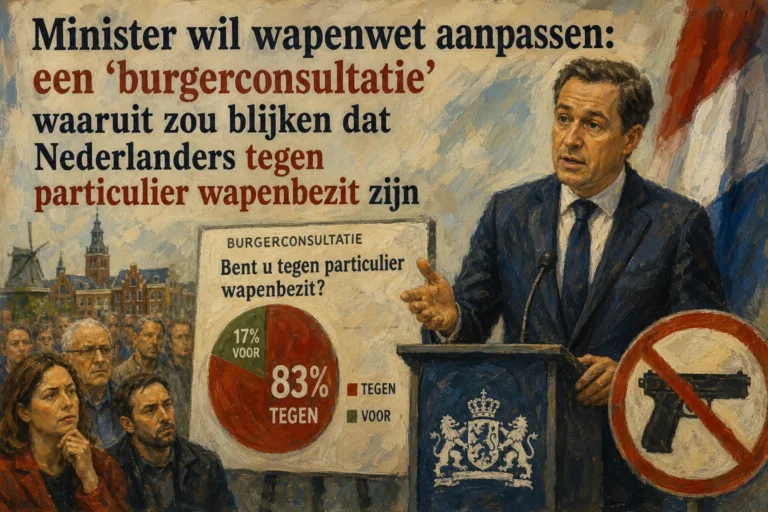 Minister wil wapenwet aanpassen: een ‘burgerconsultatie’ waaruit zou blijken dat Nederlanders tegen particulier wapenbezit zijn