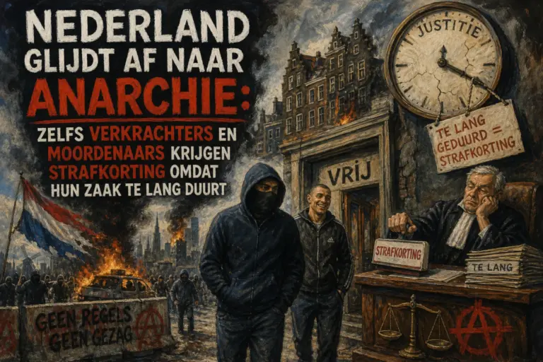 Nederland glijdt af naar anarchie: Zelfs verkrachters en moordenaars krijgen strafkorting omdat hun zaak te lang duurt