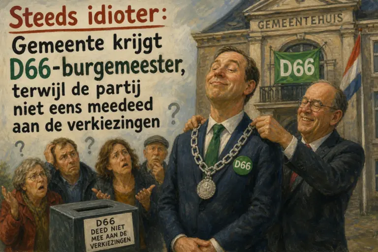 Steeds idioter: Gemeente krijgt D66-burgemeester, terwijl de partij niet eens meedeed aan de verkiezingen
