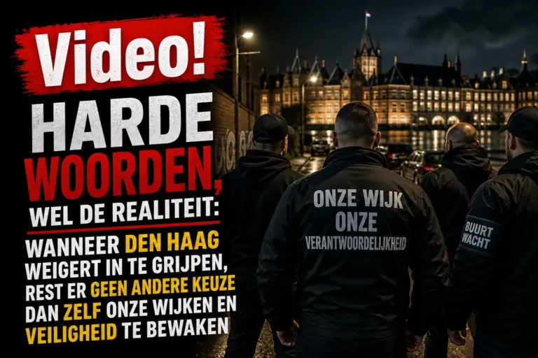 Video! Harde woorden, wel de realiteit: Wanneer Den Haag weigert in te grijpen, rest er geen andere keuze dan zelf onze wijken en veiligheid te bewaken