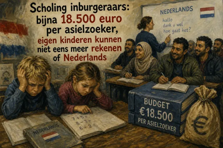 Scholing inburgeraars: bijna 18.500 euro per asielzoeker, eigen kinderen kunnen niet eens meer rekenen of Nederlands