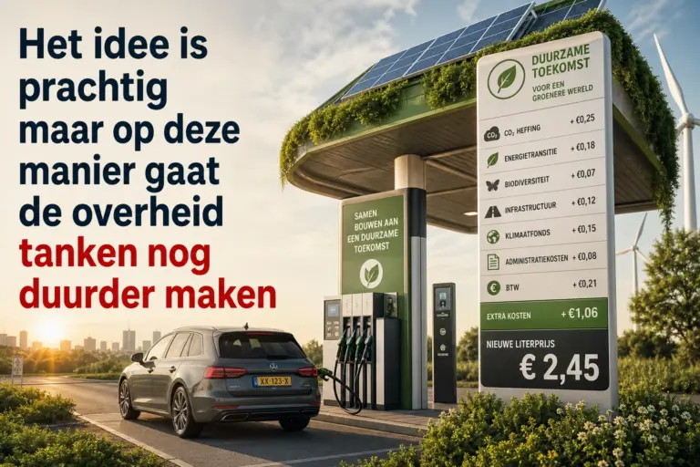 Het idee is prachtig maar op deze manier gaat de overheid tanken nog duurder maken
