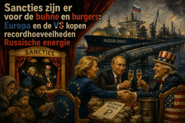 Sancties zijn er voor de buhne en burgers: Europa en de VS kopen recordhoeveelheden Russische energie
