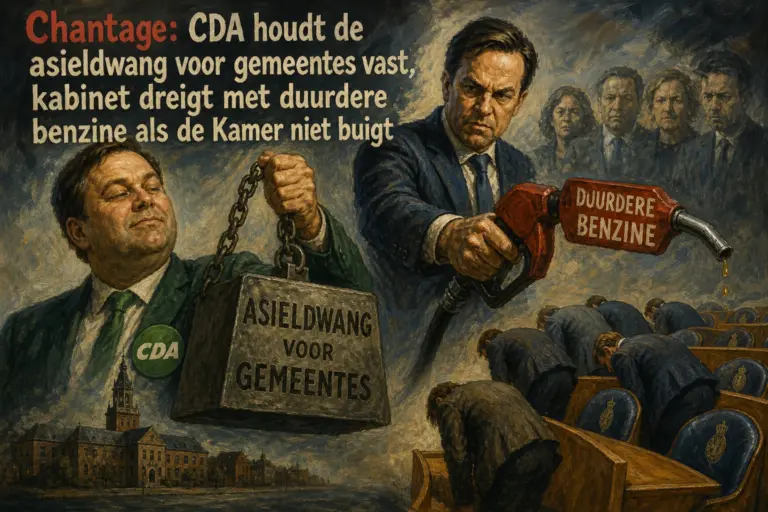 Chantage: CDA houdt de asieldwang voor gemeentes vast, kabinet dreigt met duurdere benzine als de Kamer niet buigt