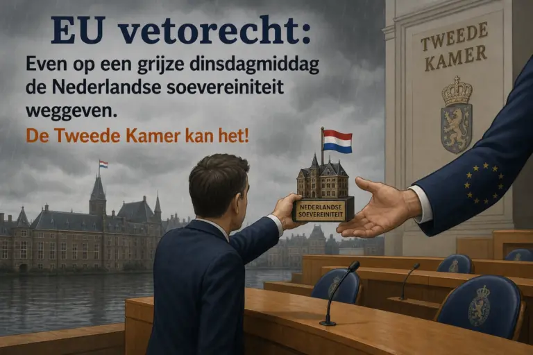 EU vetorecht: Even op een grijze dinsdagmiddag de Nederlandse soevereiniteit weggeven. De Tweede Kamer kan het!